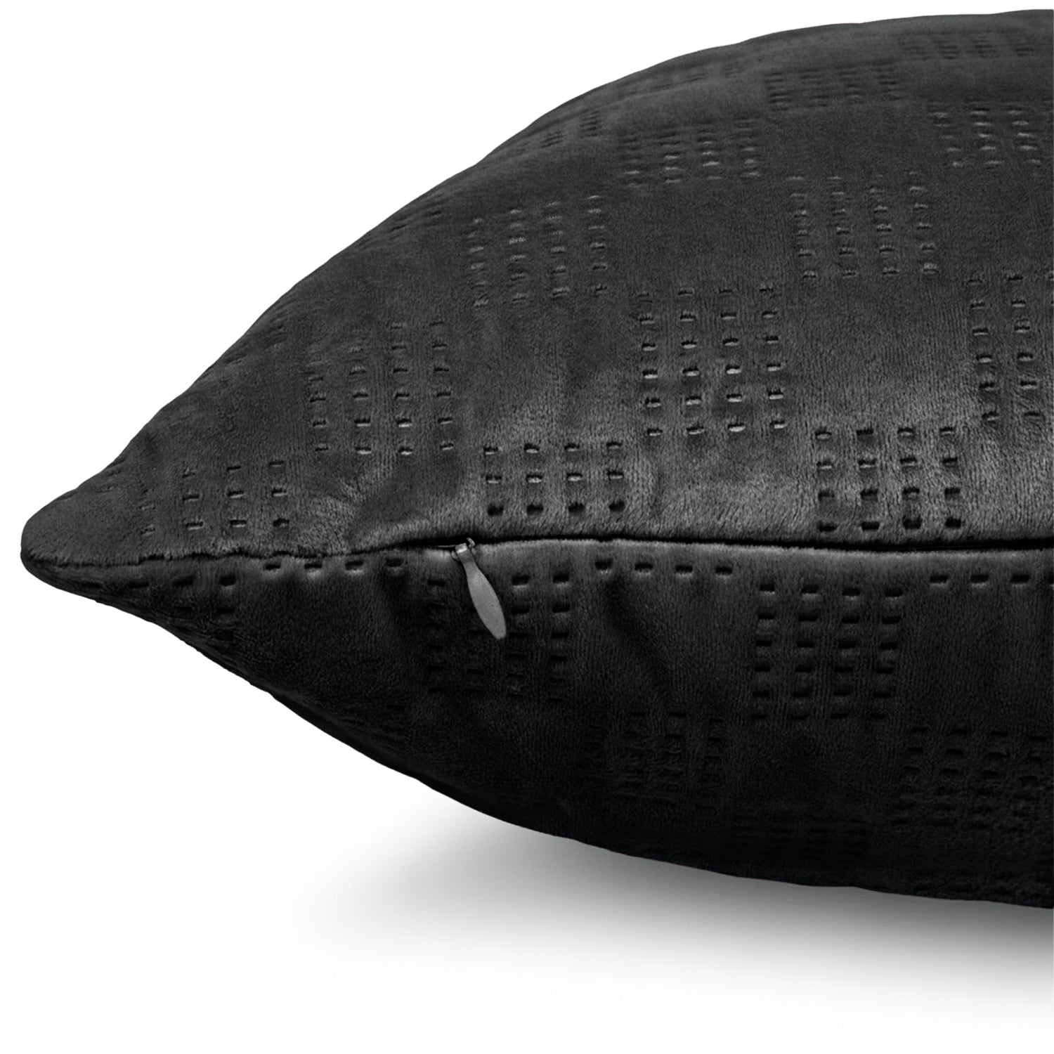 Pack Of 2 Square Velvet Cushion Cover Check Pattern