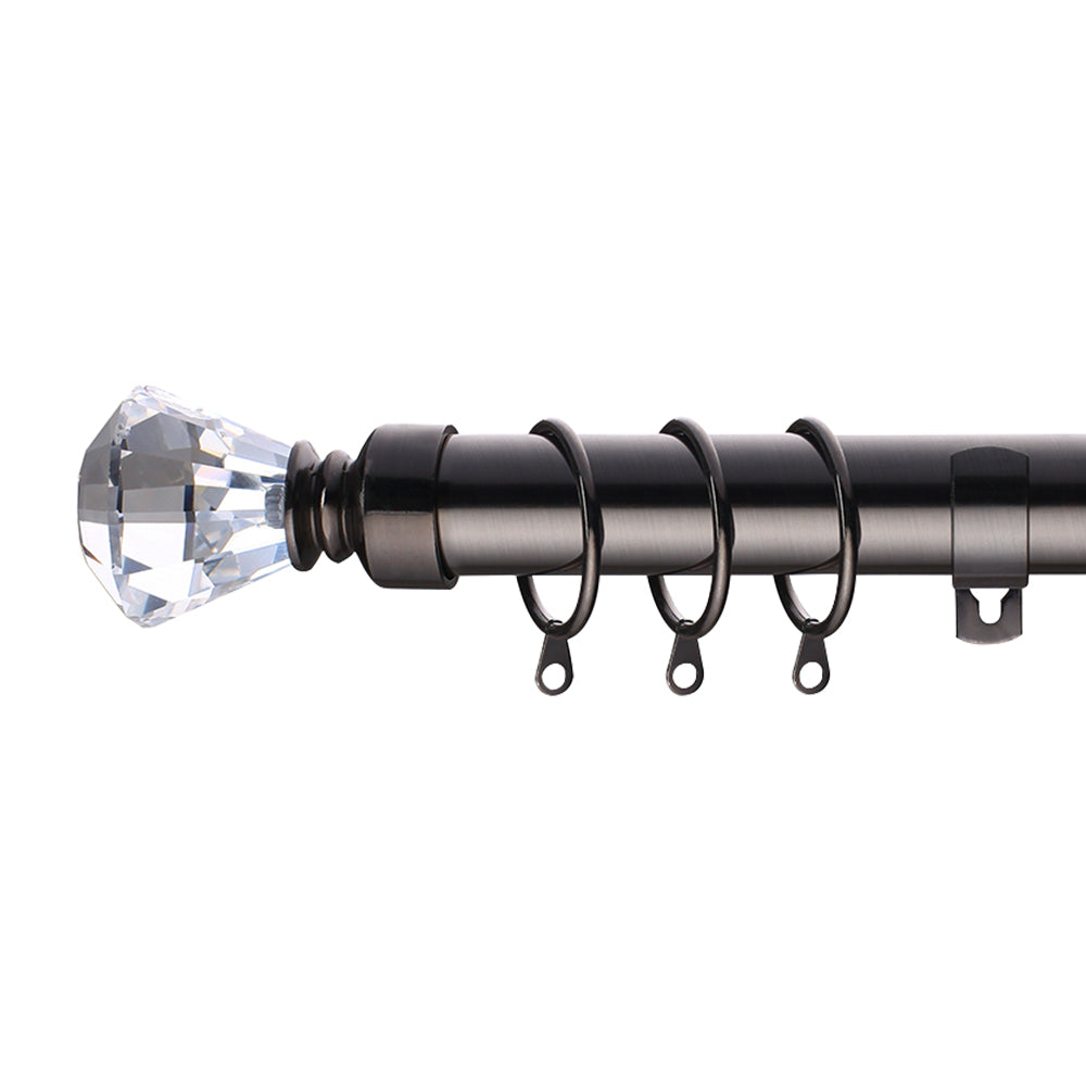 Eyelet Curtain Pole With Sapphire Finials