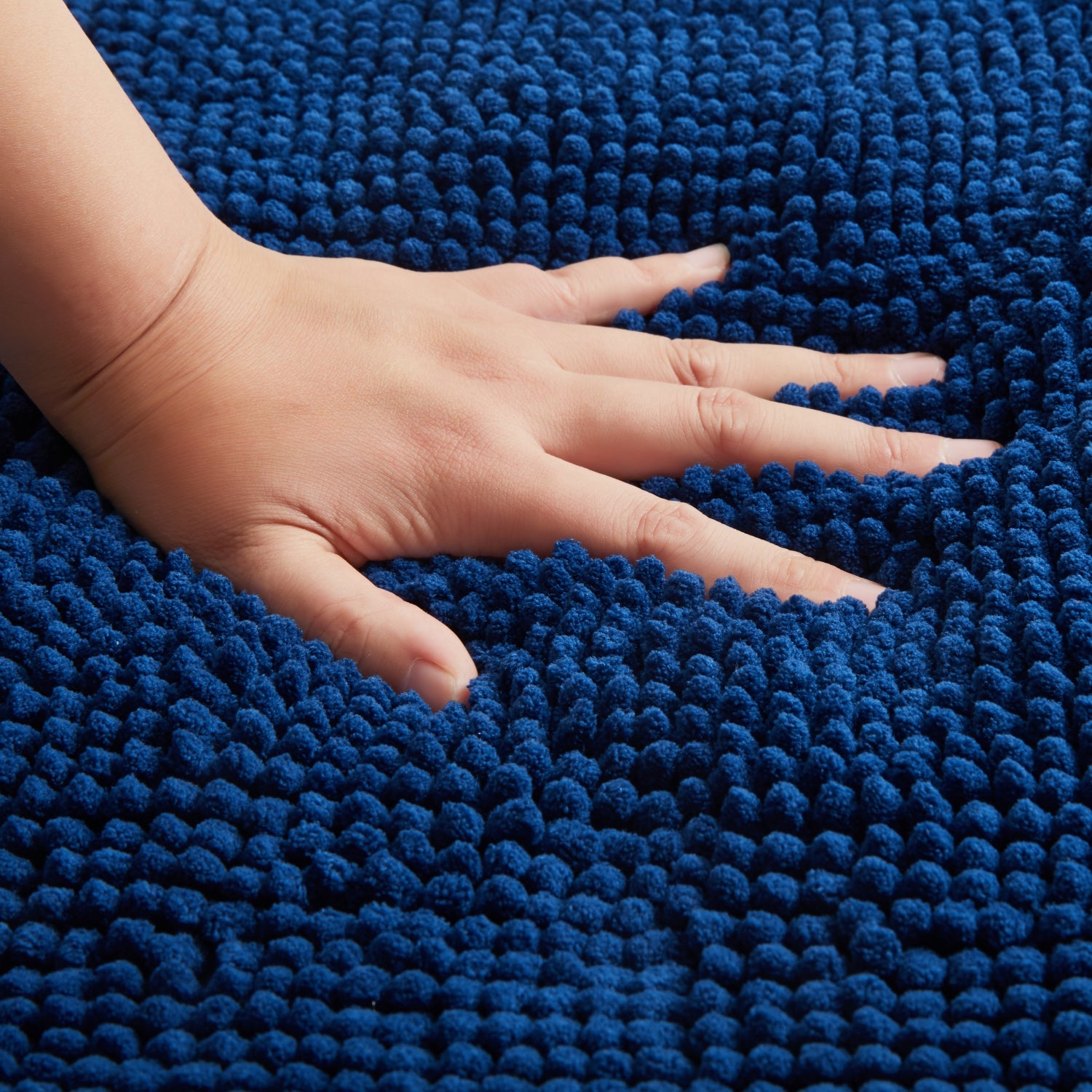 Chenille Navy Bath Mat