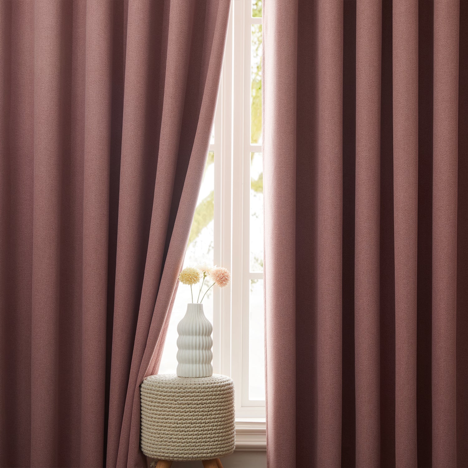 100% Blackout Linen Curtains  Luxury Thermal Eyelet Ready Made