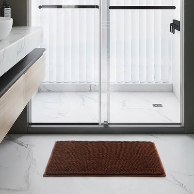 Brown Bath Mat Chenille