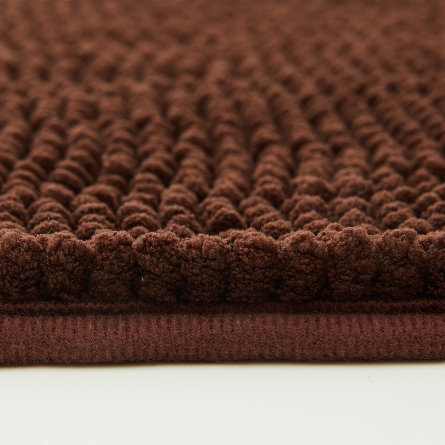 Chenille Bath Mat Brown