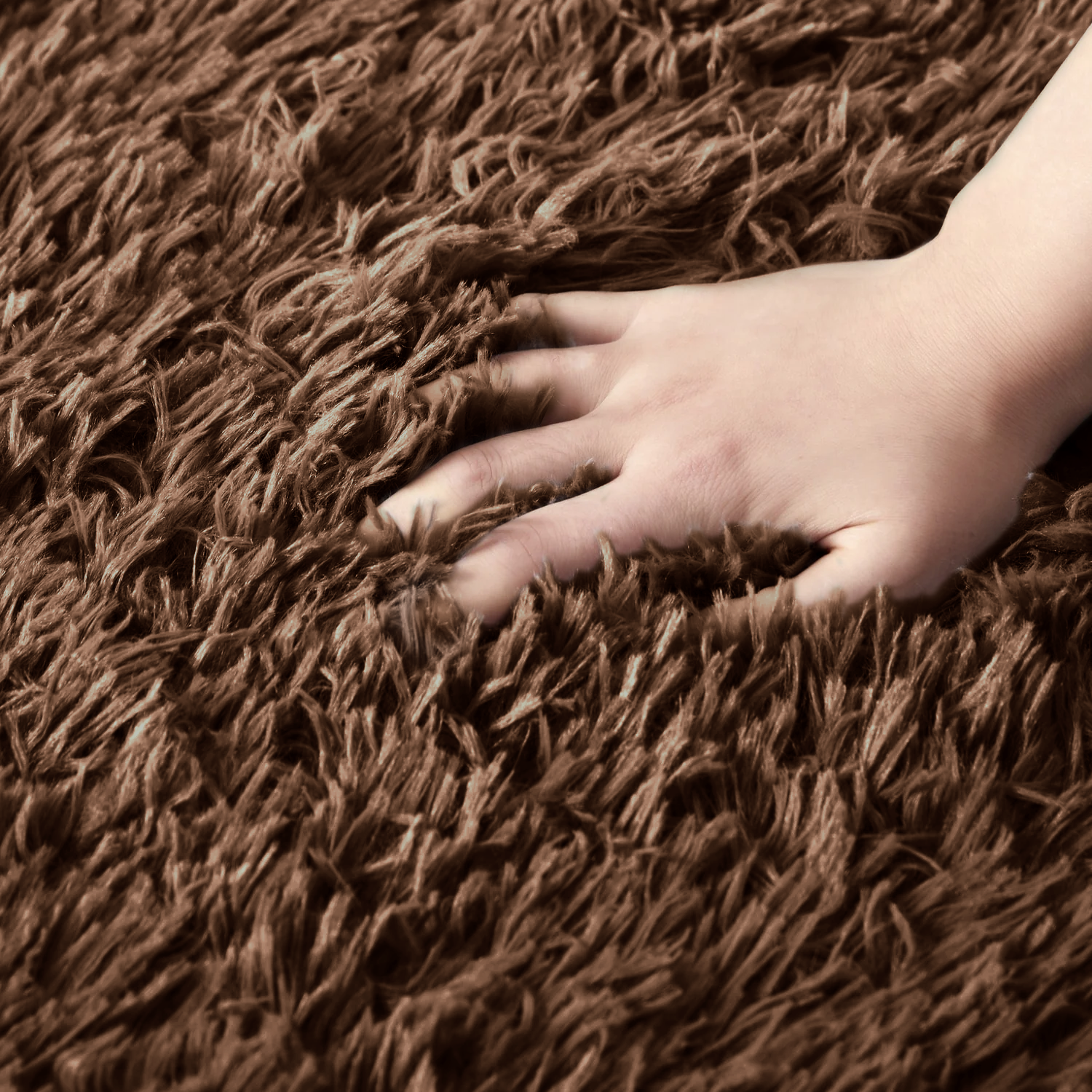 Brown Shaggy Rug 