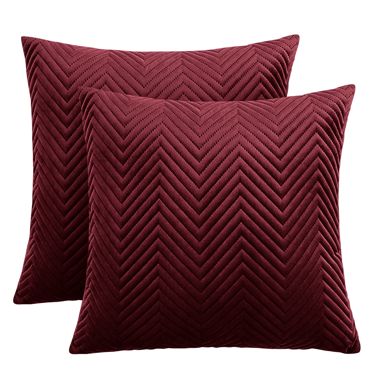 Embossed Velvet Sofa Pillows Cover Pack Of 2 Covers & Filled Cushion