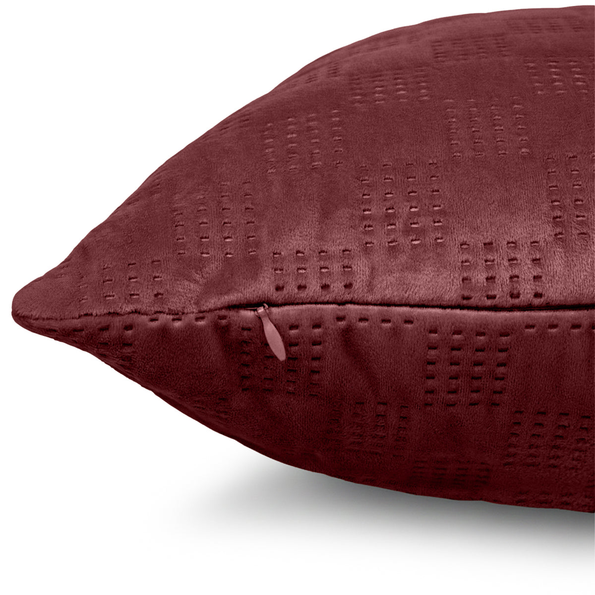 Pack Of 2 Square Velvet Cushion Cover Check Pattern