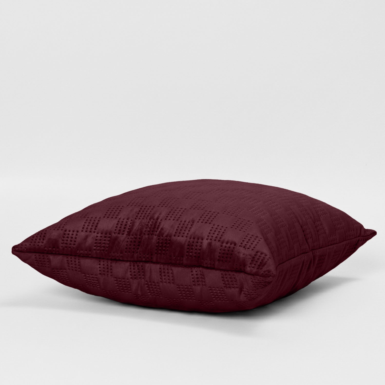 Pack Of 2 Square Velvet Cushion Cover Check Pattern