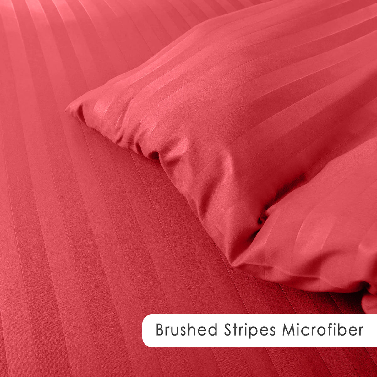 4 Piece Striped Duvet Cover Complete Bedding Set