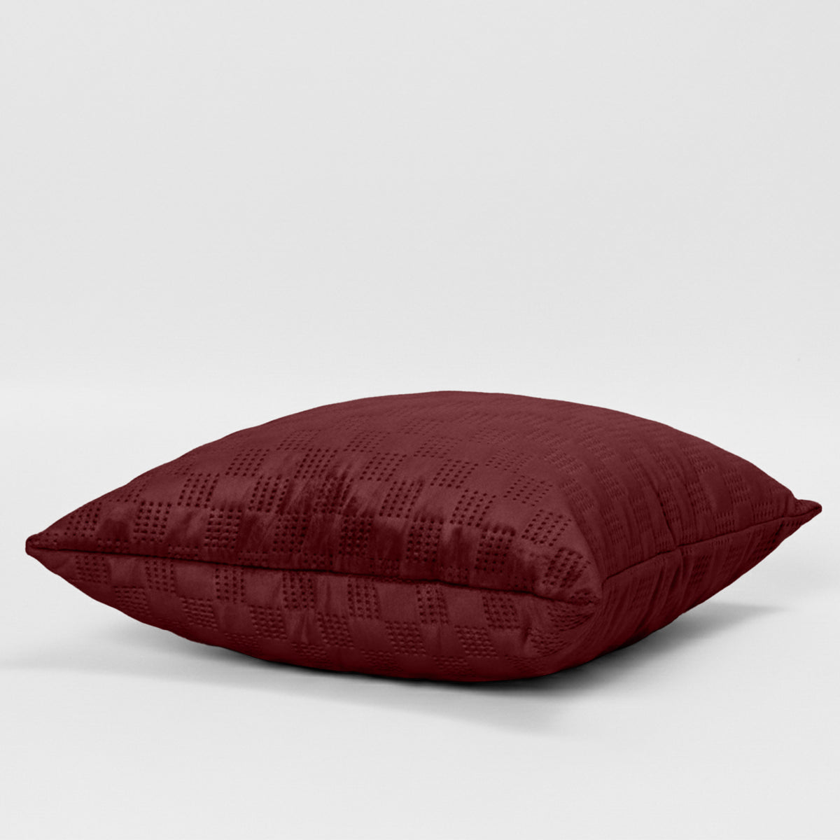 Pack Of 2 Square Velvet Cushion Cover Check Pattern