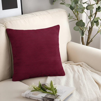 Velvet Corduroy Red Cushion Covers