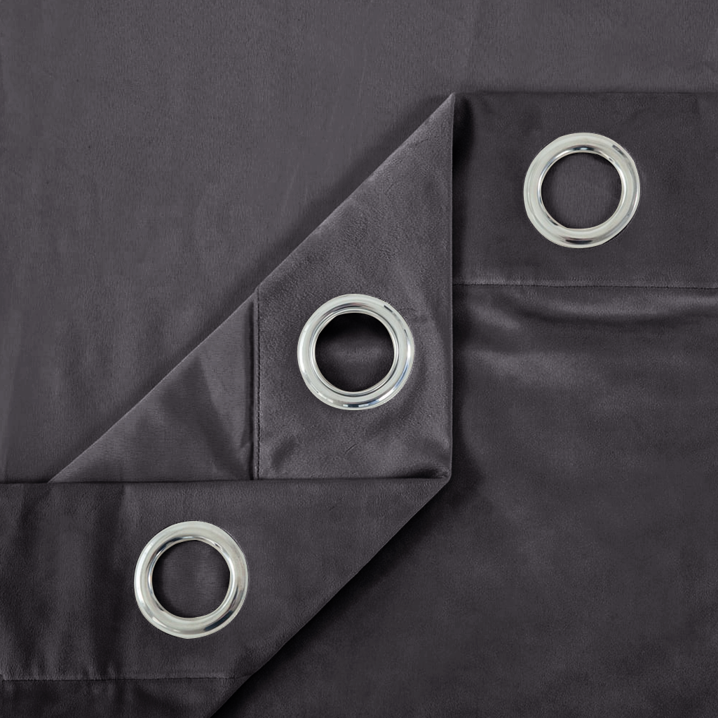 Charcoal Velvet Curtains