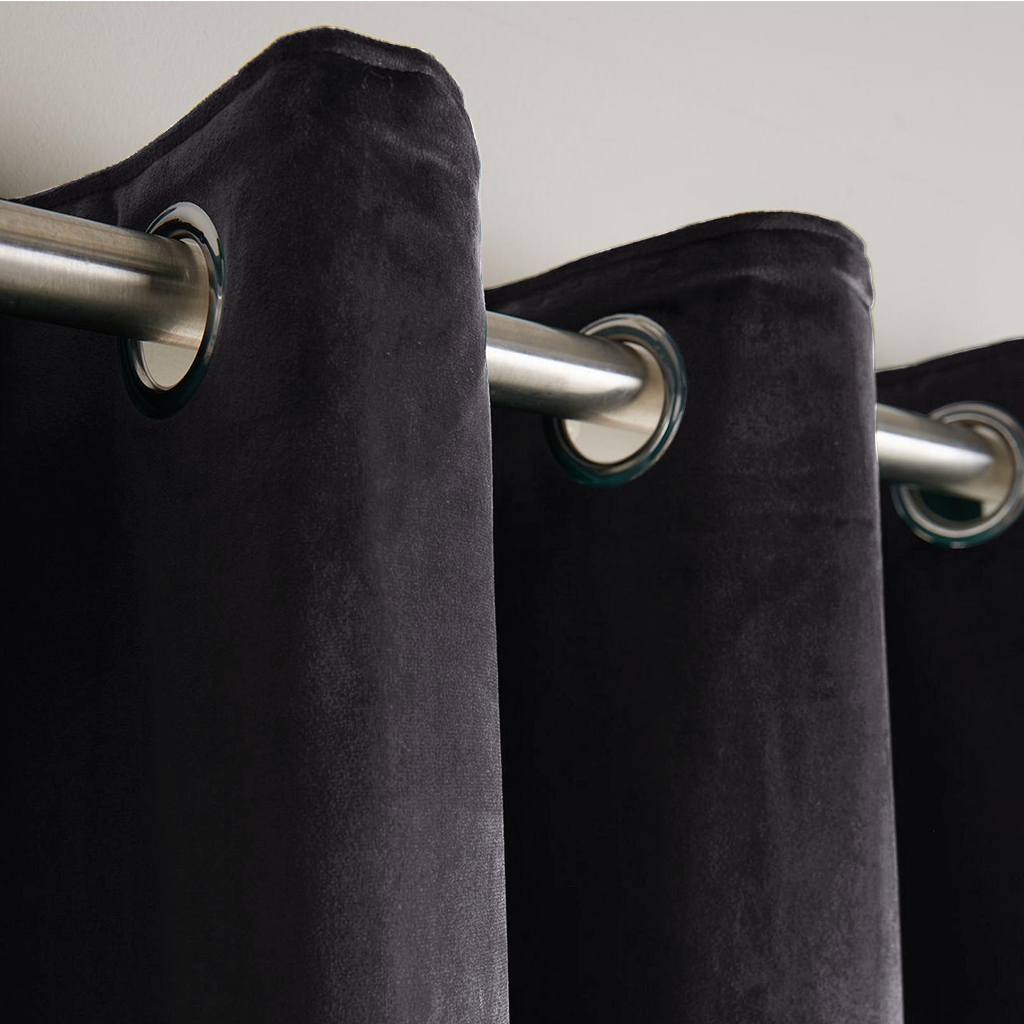 Charcoal Velvet Curtains