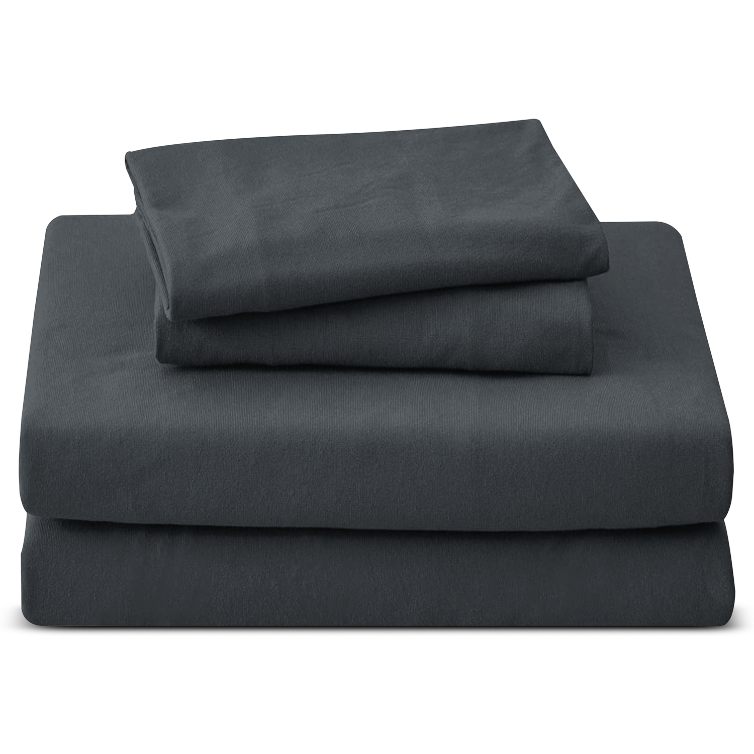 4 Piece Plain Bedding Set Charcoal