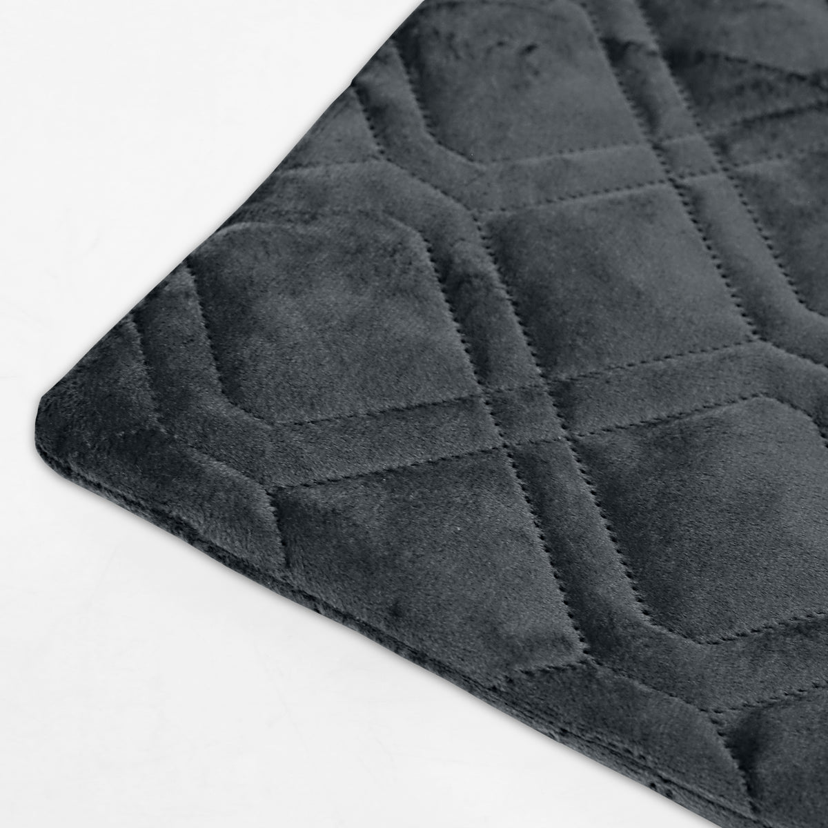 Pack Of 2 Embossed Velvet Cushion Cover Diamond Pattern