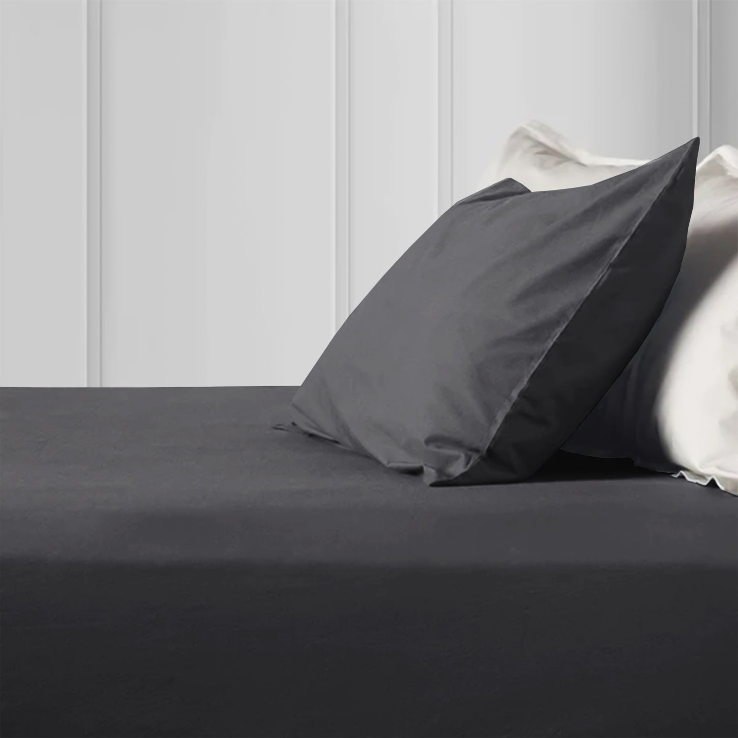 Charcoal Pillowcases Plain Dye Pair