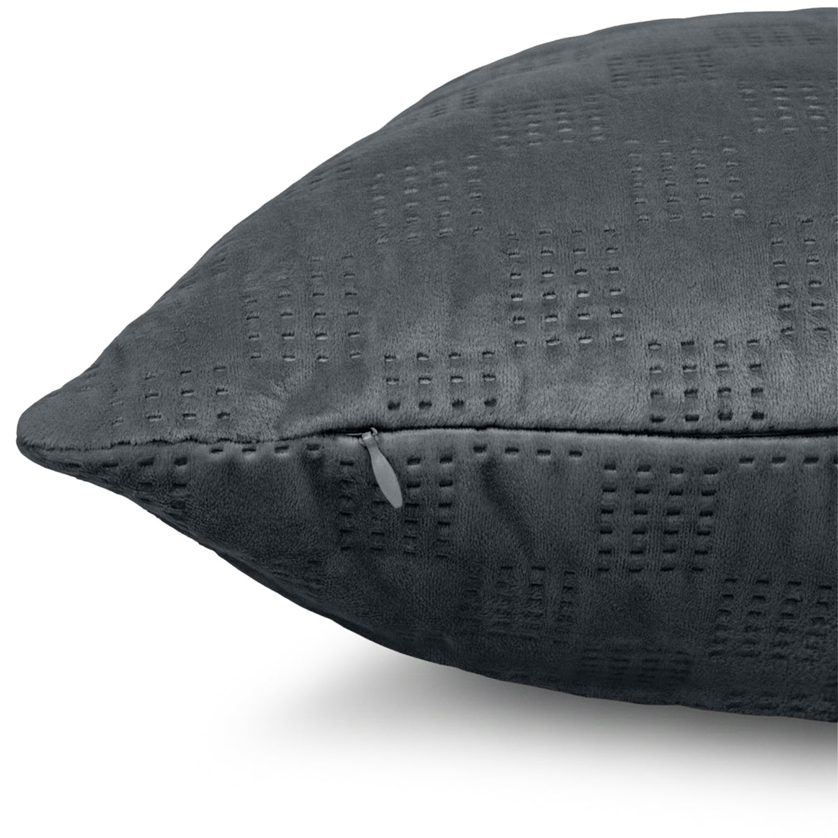 Pack Of 2 Square Velvet Cushion Cover Check Pattern