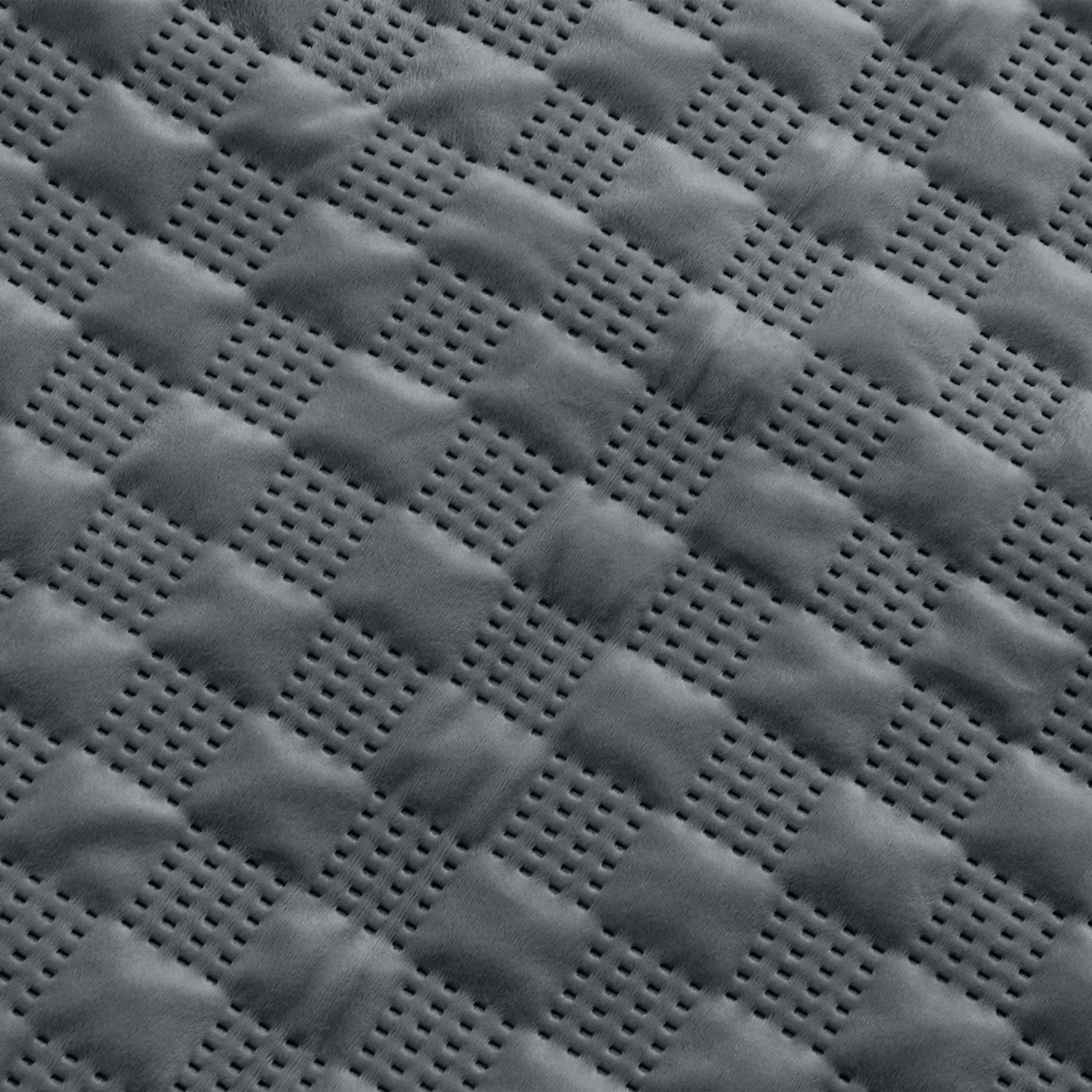 Pack Of 2 Square Velvet Cushion Cover Check Pattern