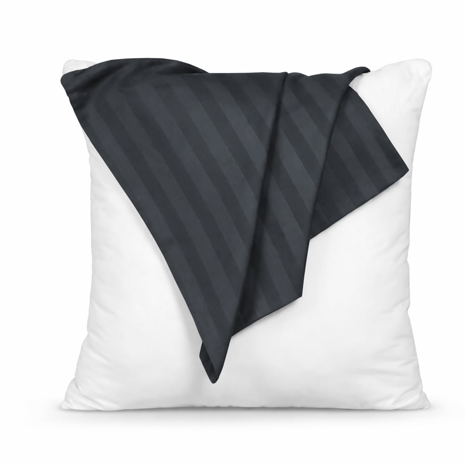 Pair of Soft Microfibre Stripe Cushion Covers for Bed & Living Room Decor