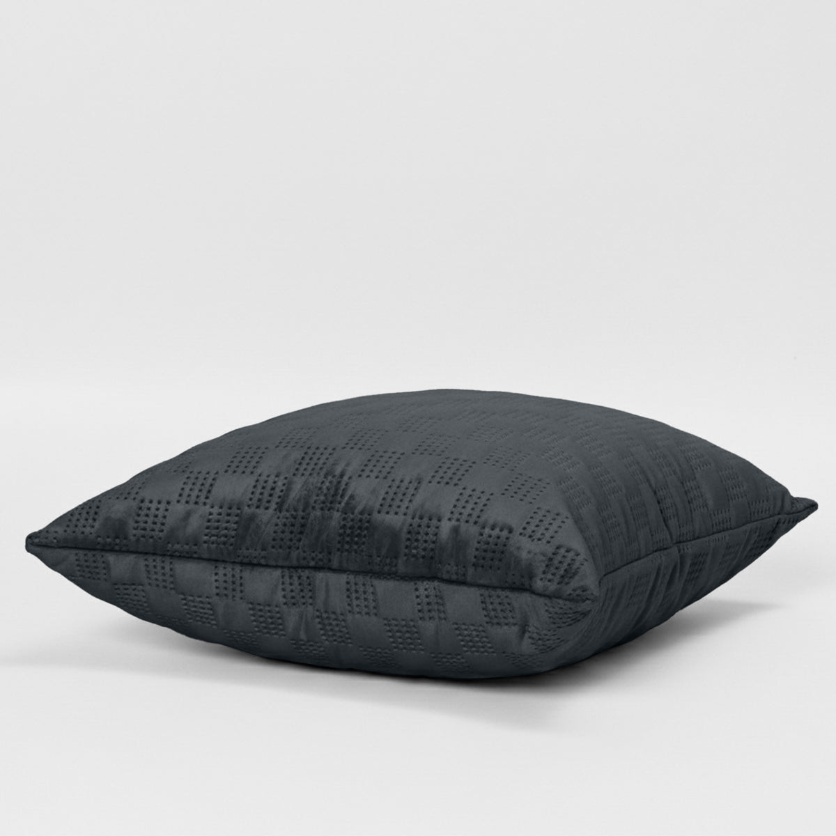Pack Of 2 Square Velvet Cushion Cover Check Pattern