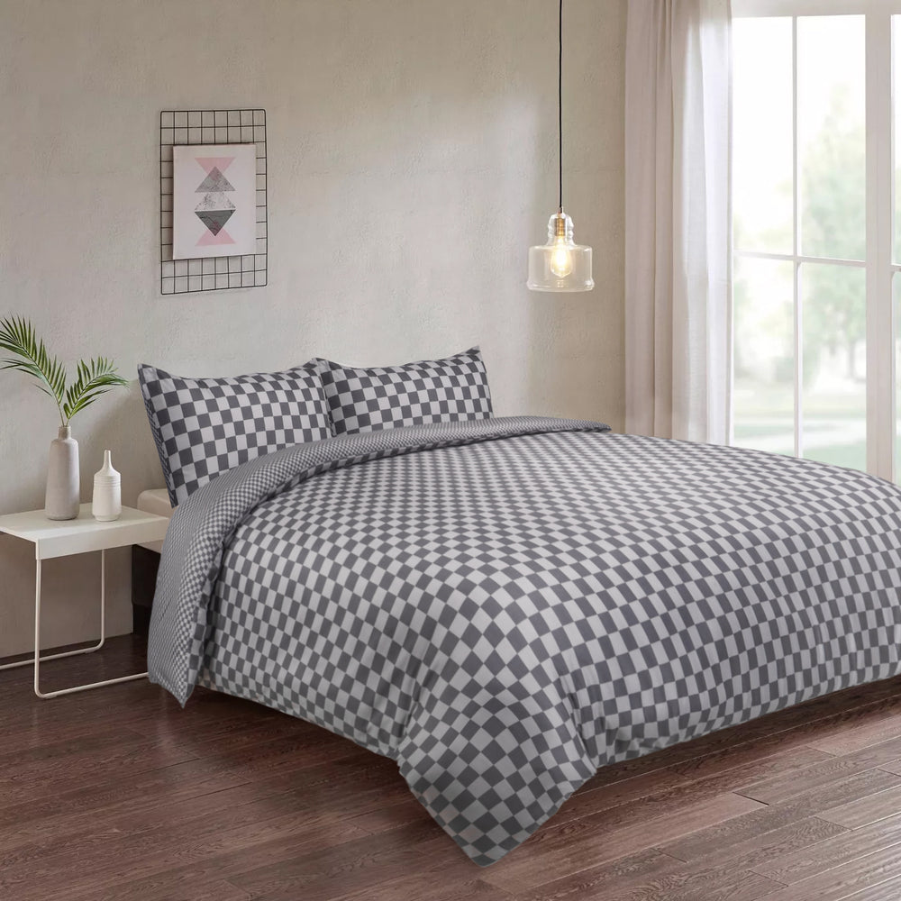 Pattern Print Sudoku Duvet Cover Bedding Set