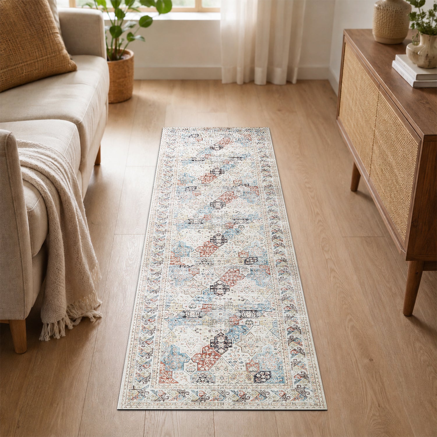 Vintage Coastal Rug Oriental Style For Modern Living Room