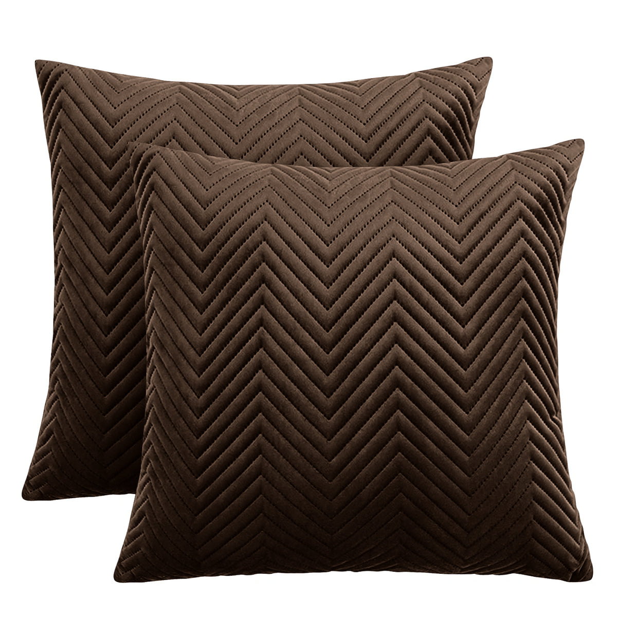 Embossed Velvet Sofa Pillows Cover Pack Of 2 Covers & Filled Cushion