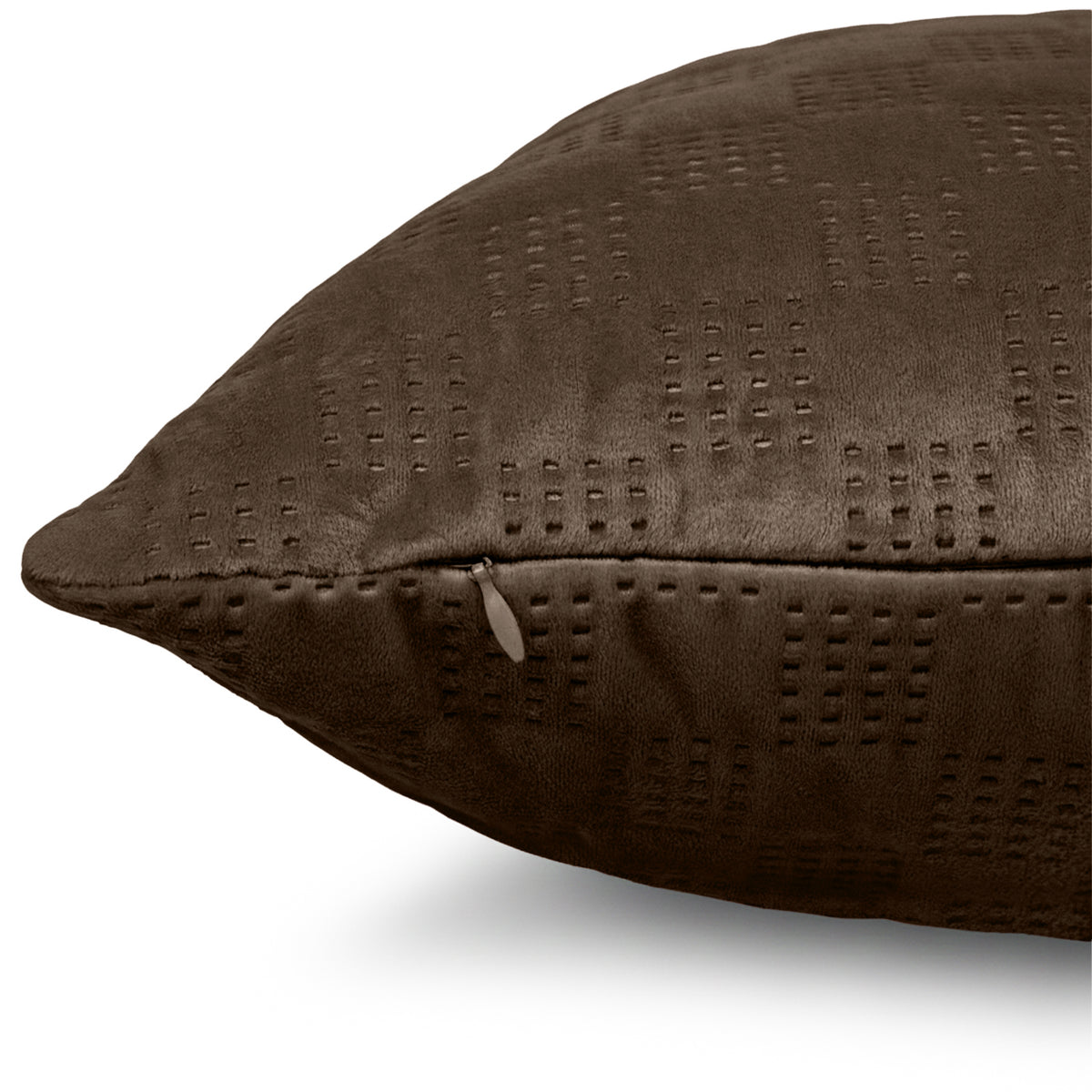 Pack Of 2 Square Velvet Cushion Cover Check Pattern
