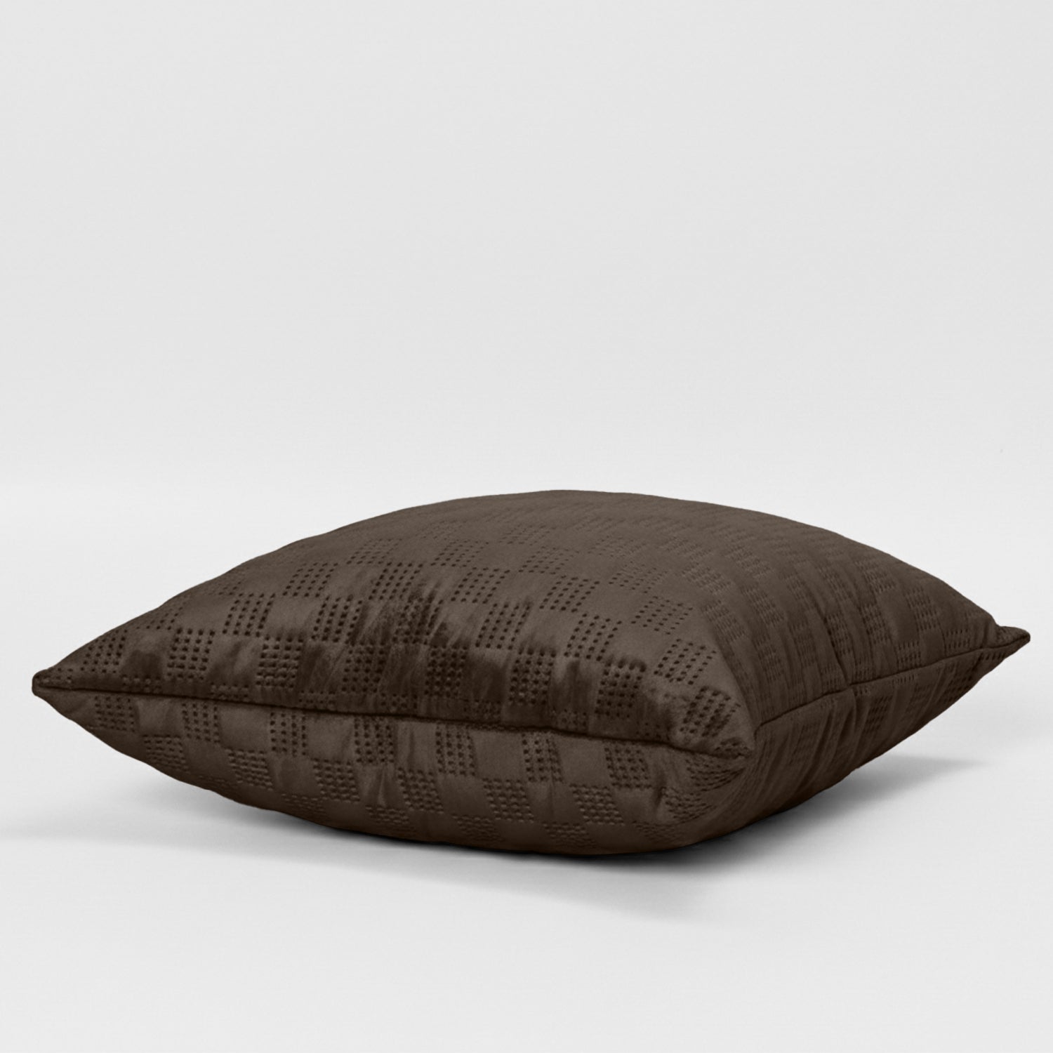 Pack Of 2 Square Velvet Cushion Cover Check Pattern