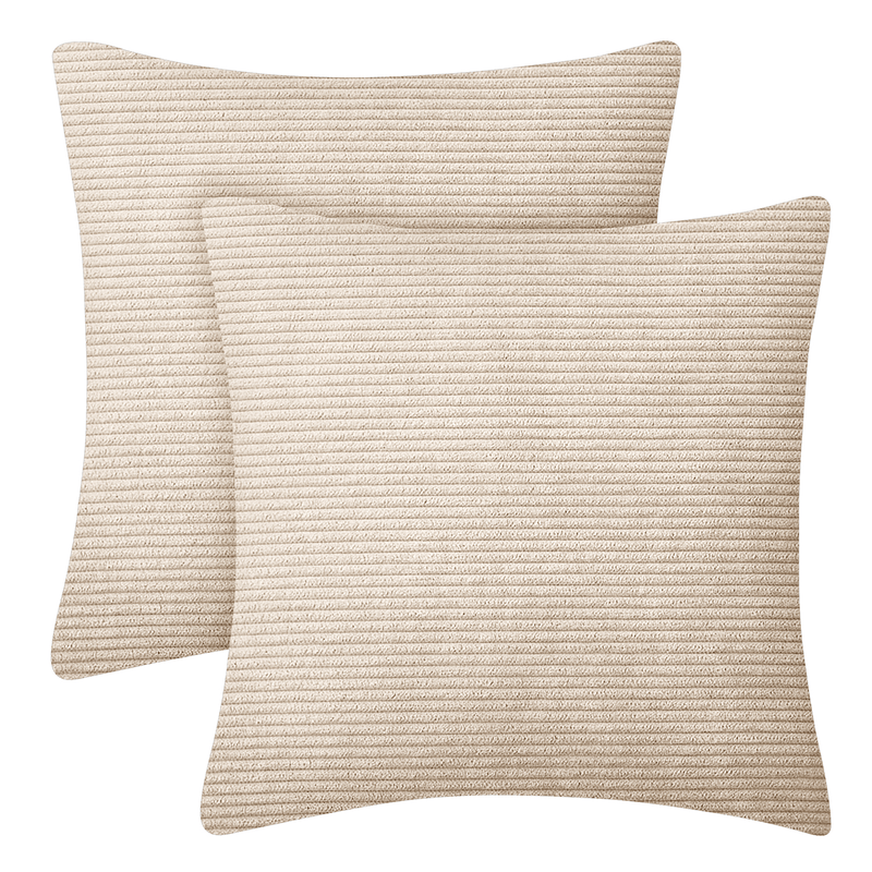 Velvet Corduroy Cushion Covers Cream