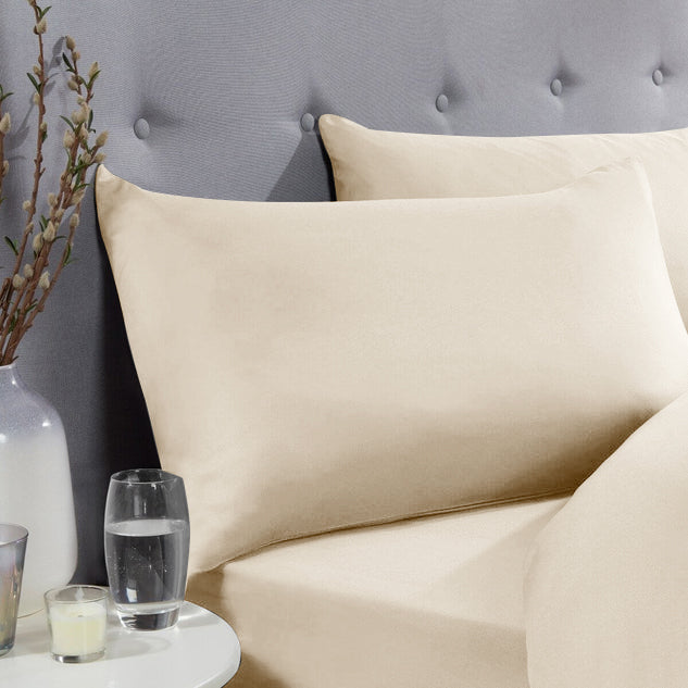 Cream Pillowcases Plain Dye Pair