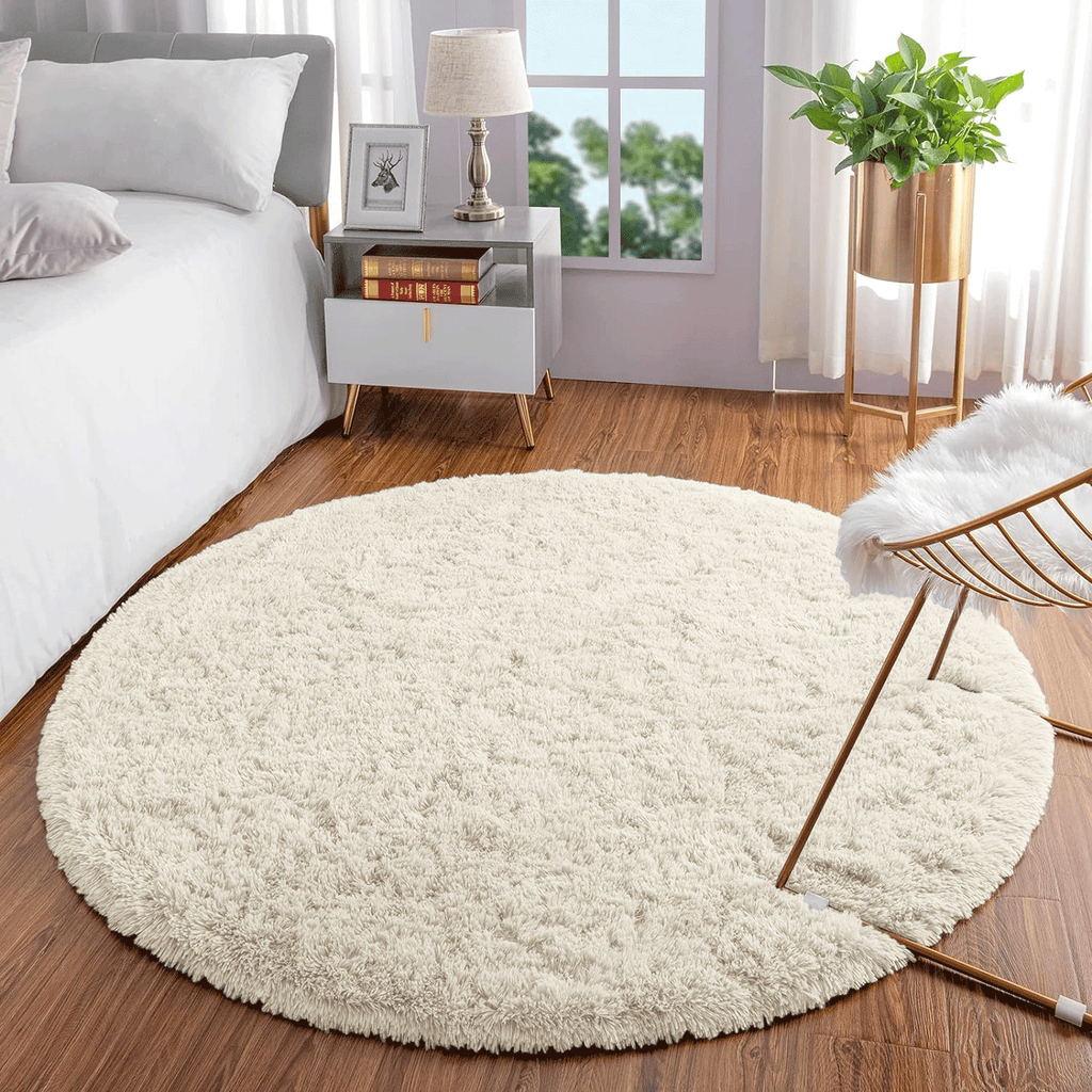 Round Rugs Deep Pile Fluffy Circle Shaggy Rug