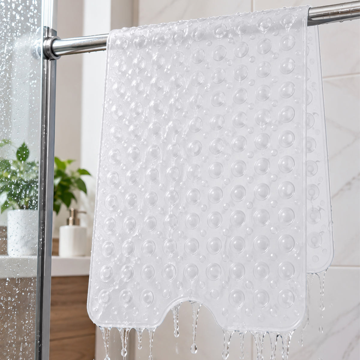 Non Slip Shower Mat for Elderly Safe, Secure & Comfortable Bathing