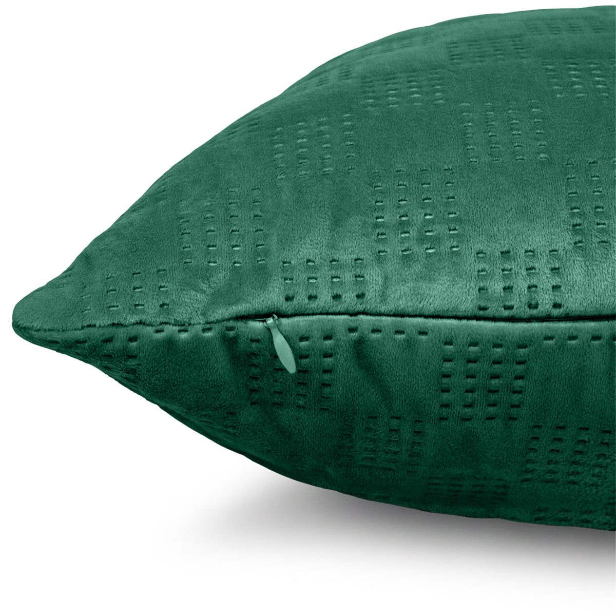 Pack Of 2 Square Velvet Cushion Cover Check Pattern