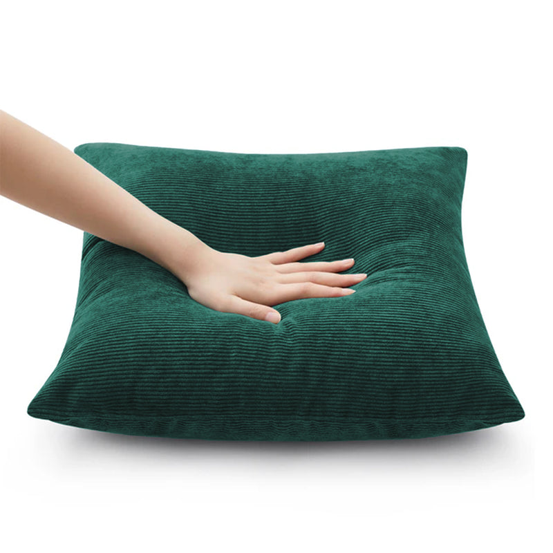 Velvet Corduroy Cushion Covers Emerald Green