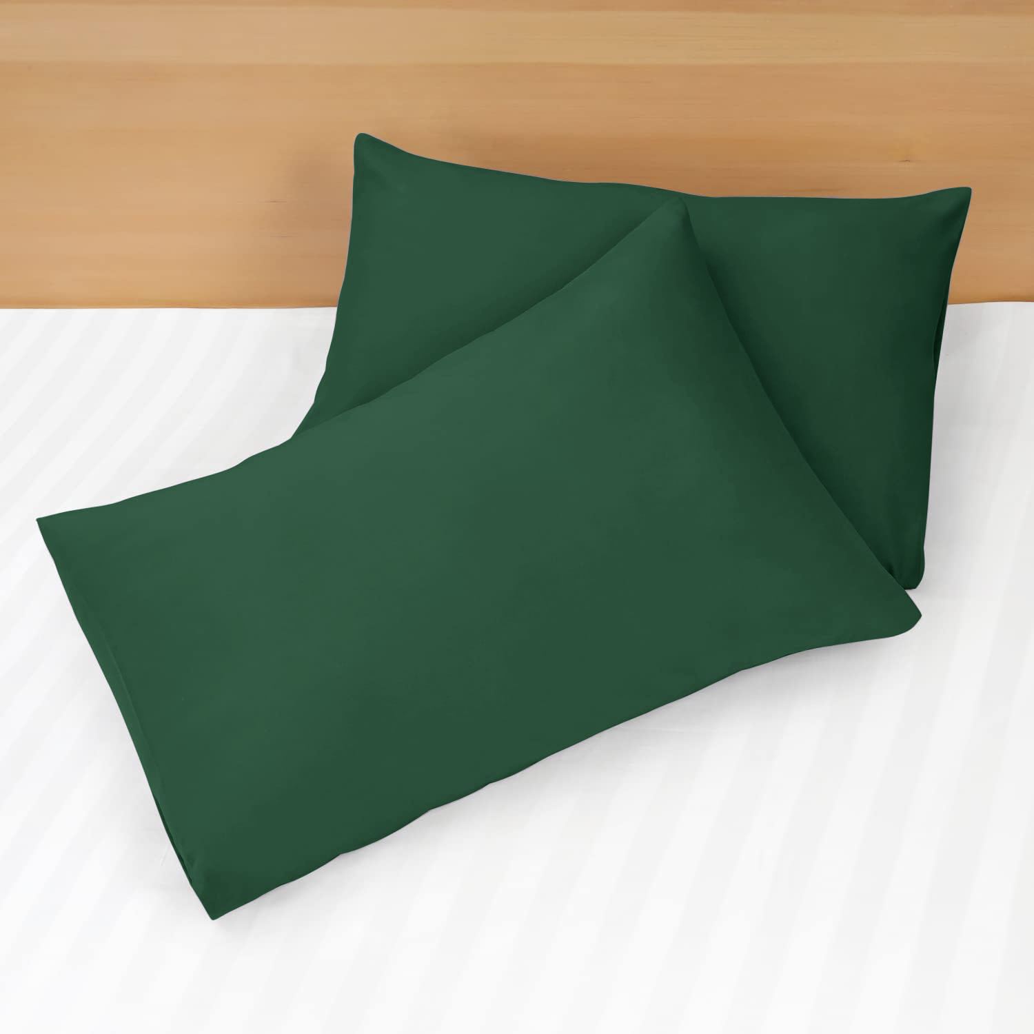 4 Piece Plain Bedding Set Emerald Green