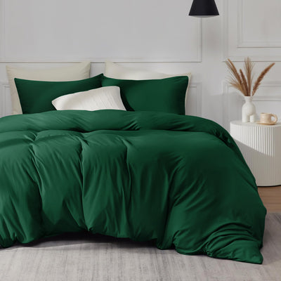Plain Emerald Green Bedding Set