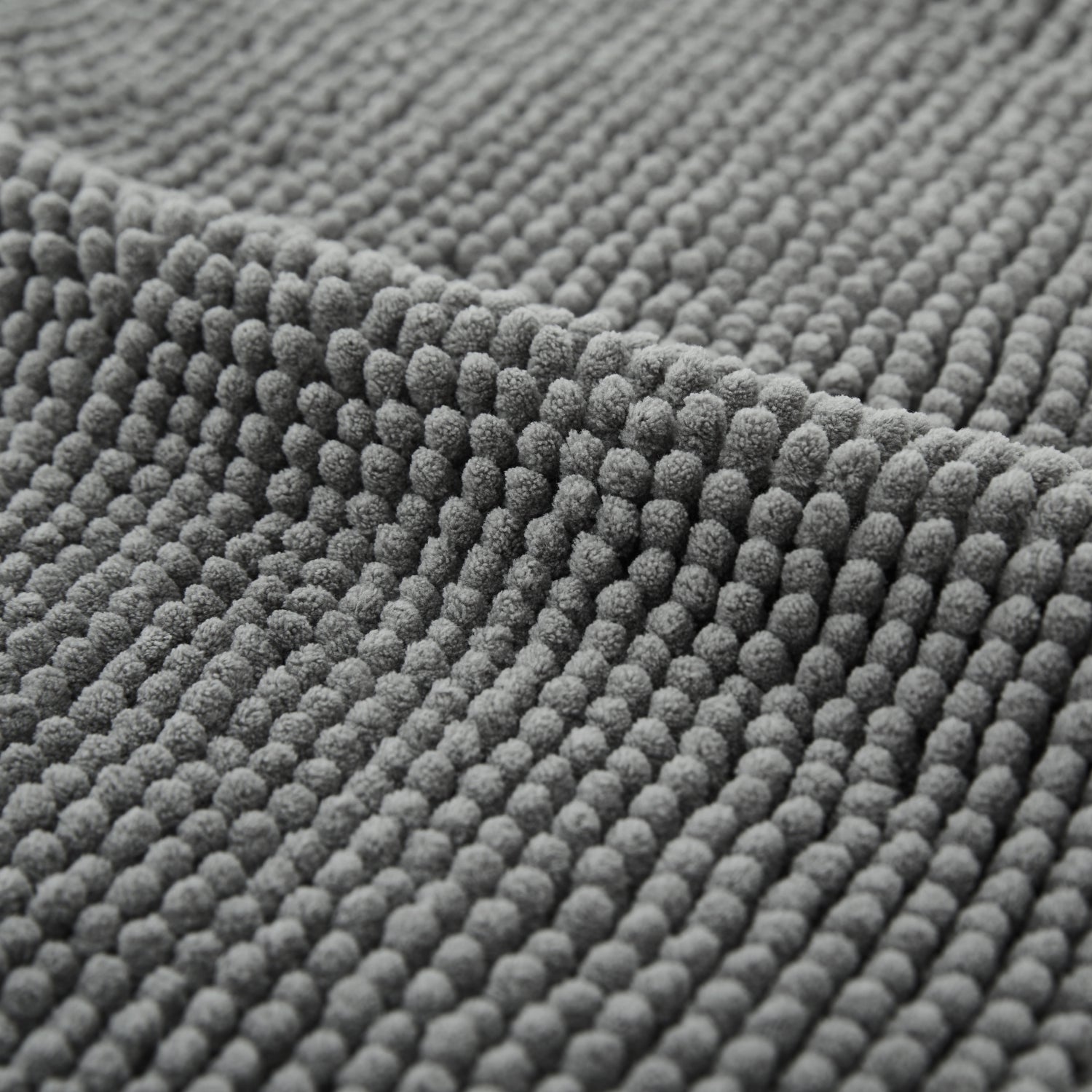 Chenille Bath Mat Grey