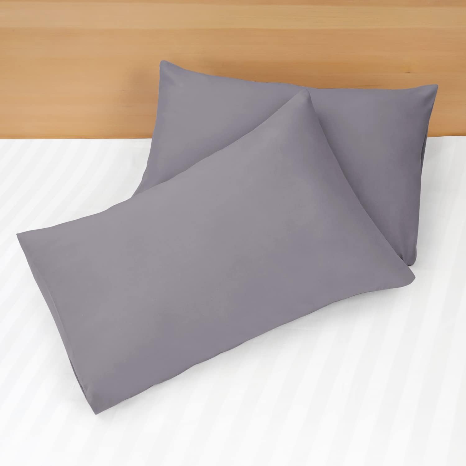 4 Piece Plain Bedding Set grey