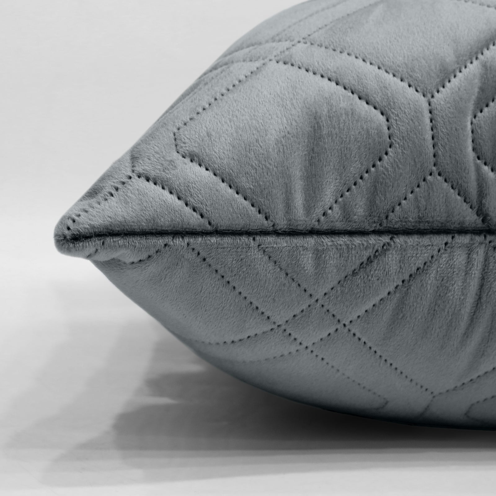 Pack Of 2 Embossed Velvet Cushion Cover Diamond Pattern