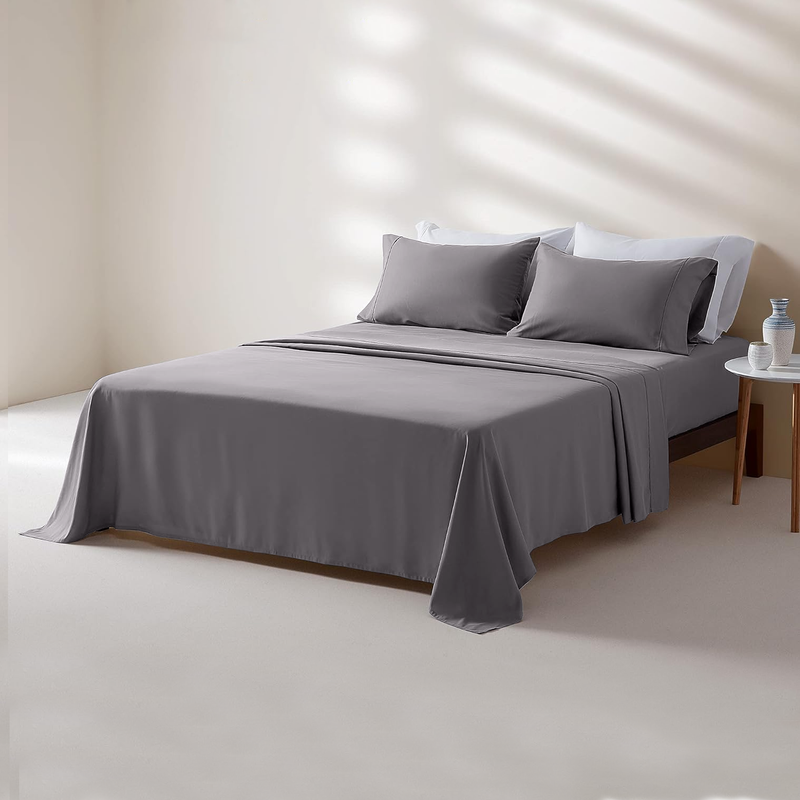 Grey Flat Sheet 100% Egyptian Cotton Bed Sheet