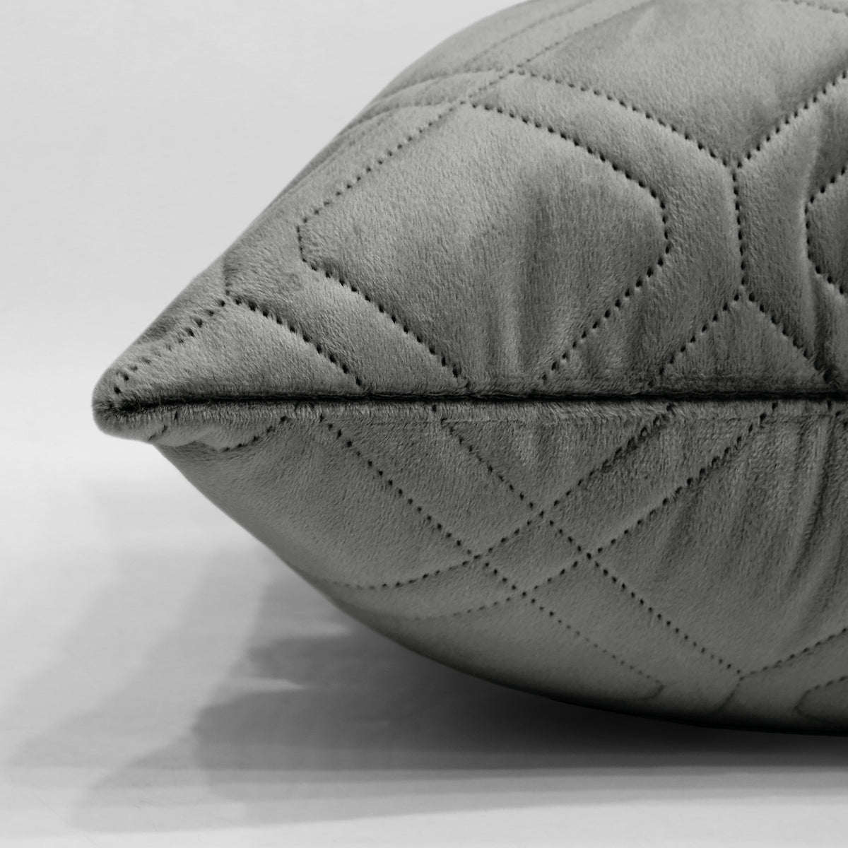 Pack Of 2 Embossed Velvet Cushion Cover Diamond Pattern