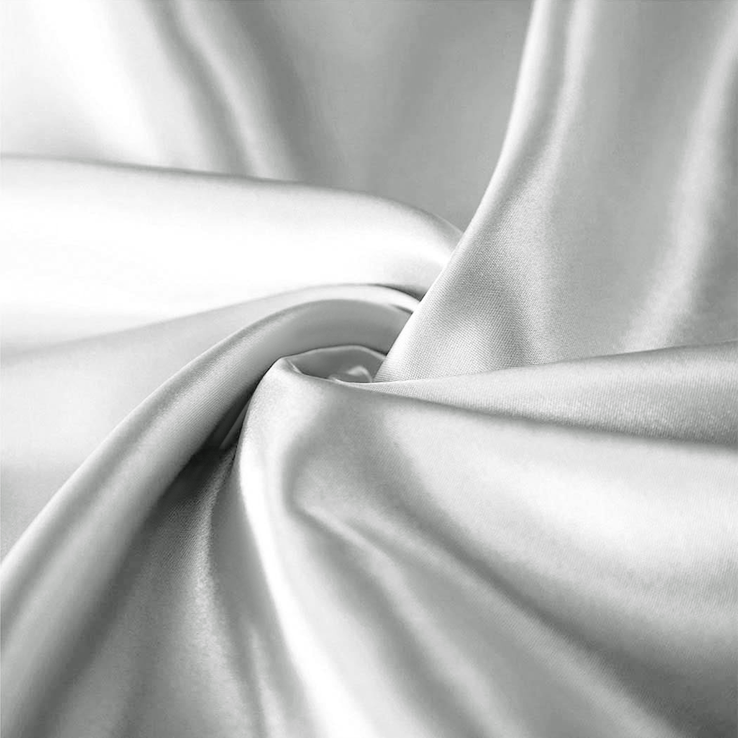 Grey silk pillowcases