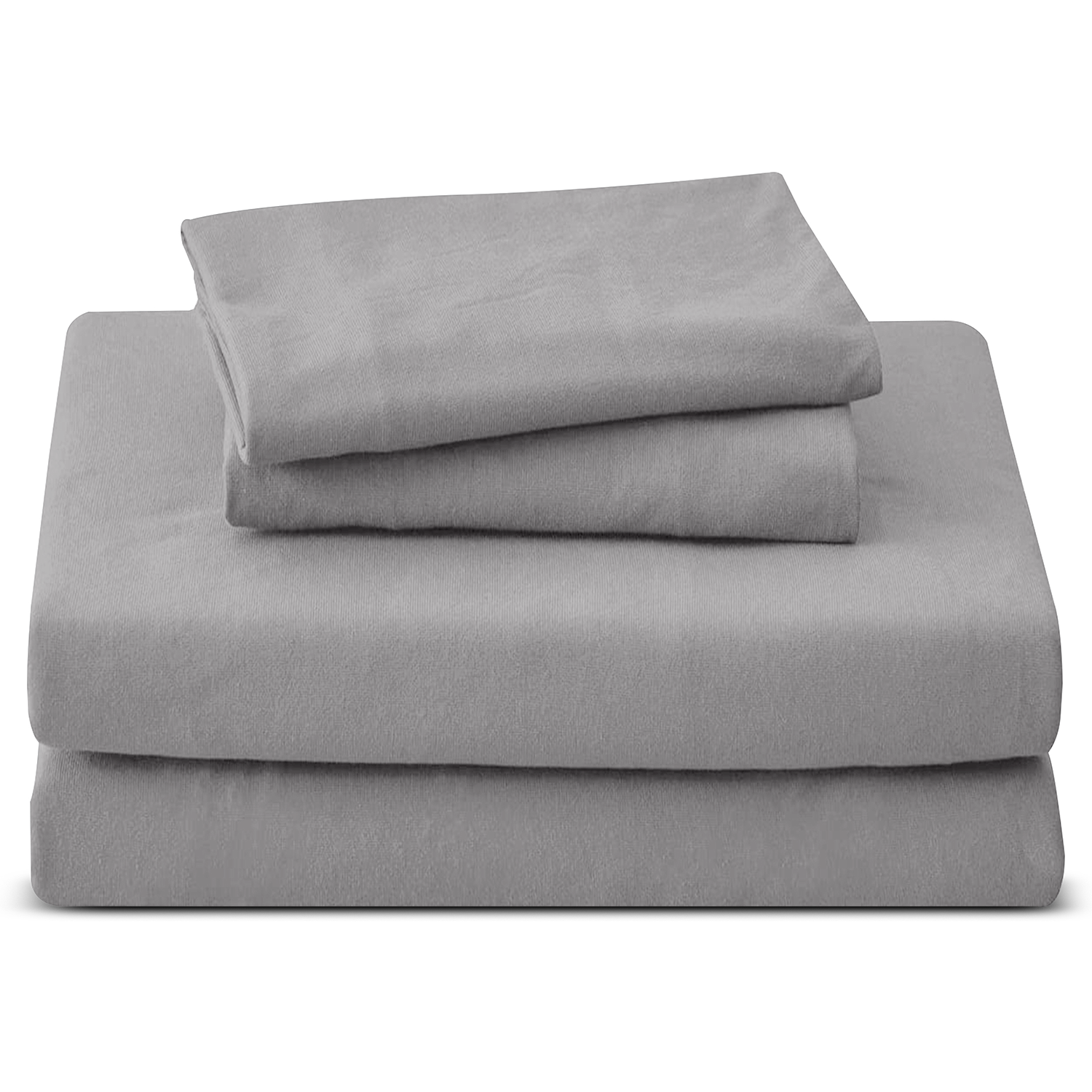 4 Piece Plain Bedding Set grey