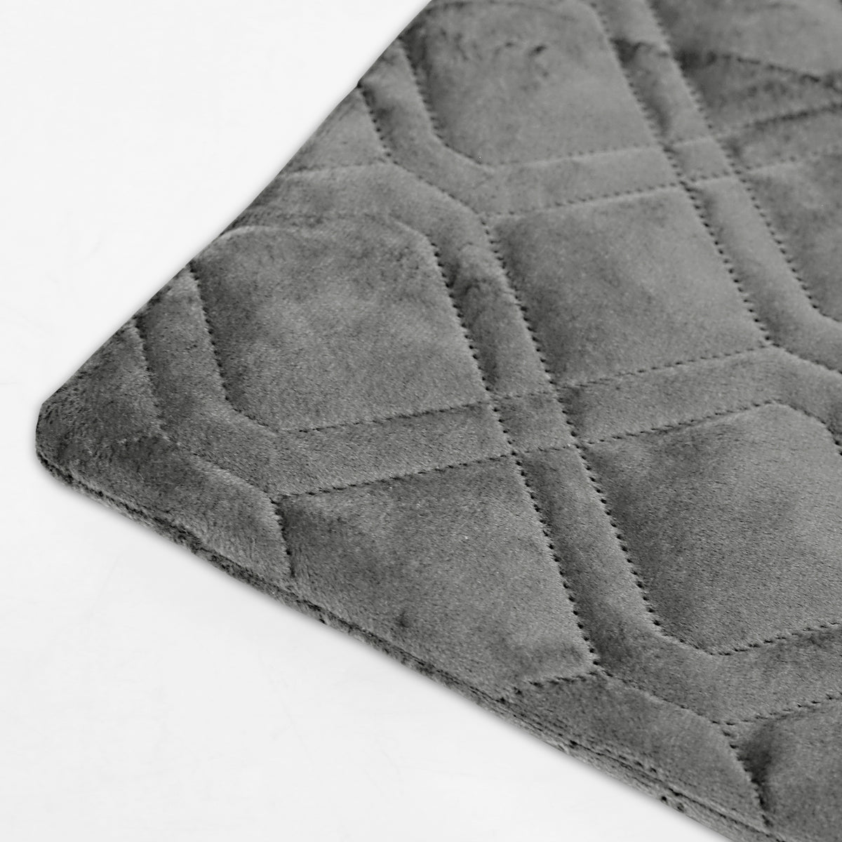 Pack Of 2 Embossed Velvet Cushion Cover Diamond Pattern