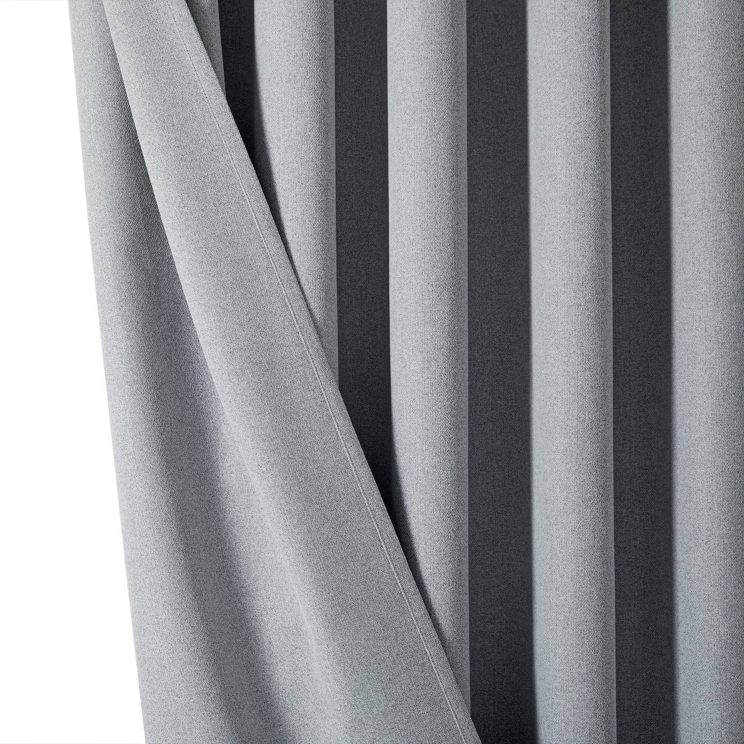 100% Blackout Linen Curtains  Luxury Thermal Eyelet Ready Made