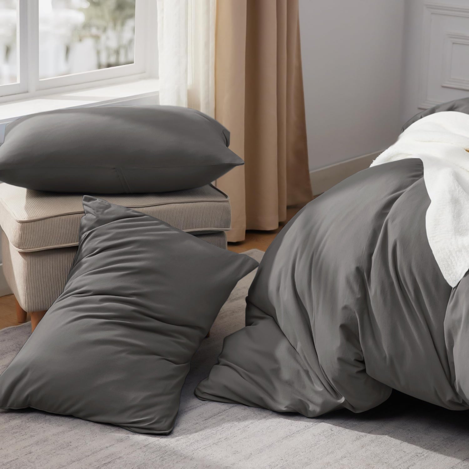 Hotel Collection Grey Duvet Cover Set