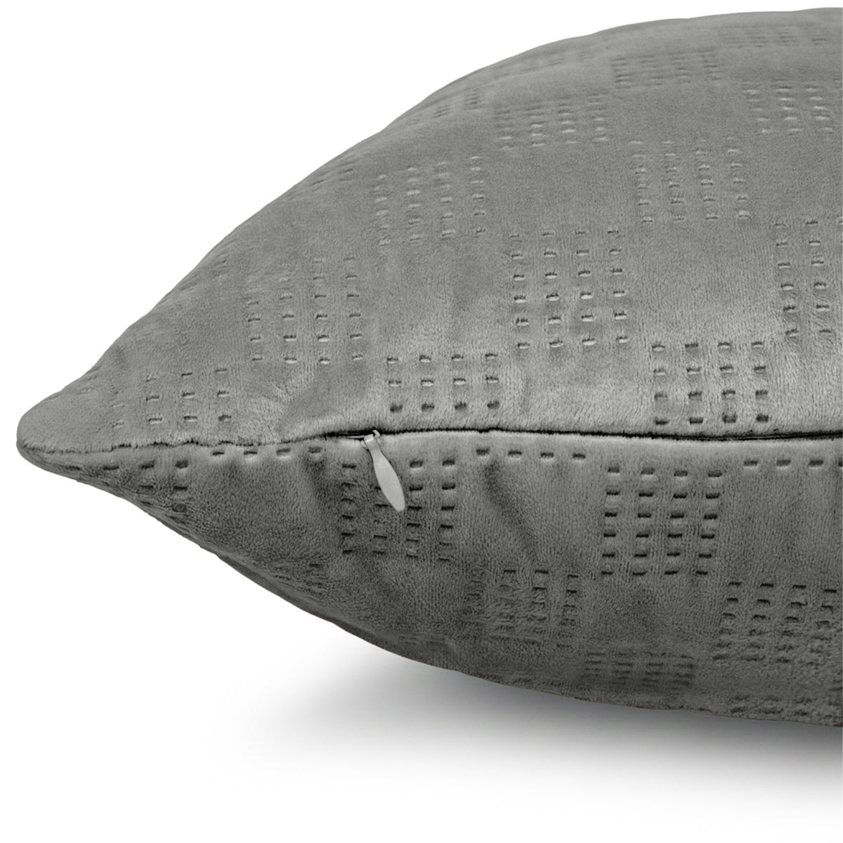 Pack Of 2 Square Velvet Cushion Cover Check Pattern