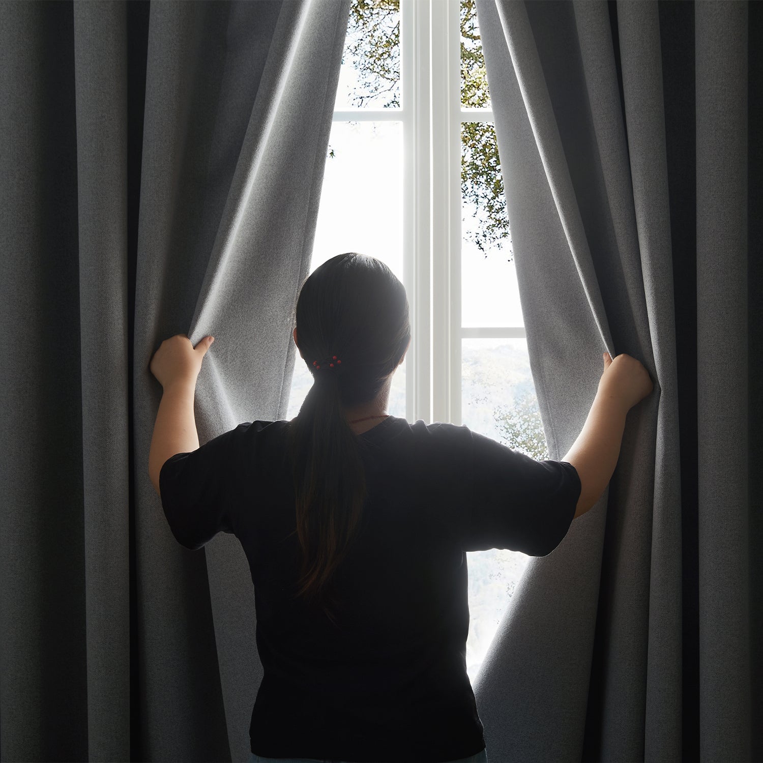 100% Blackout Linen Curtains  Luxury Thermal Eyelet Ready Made