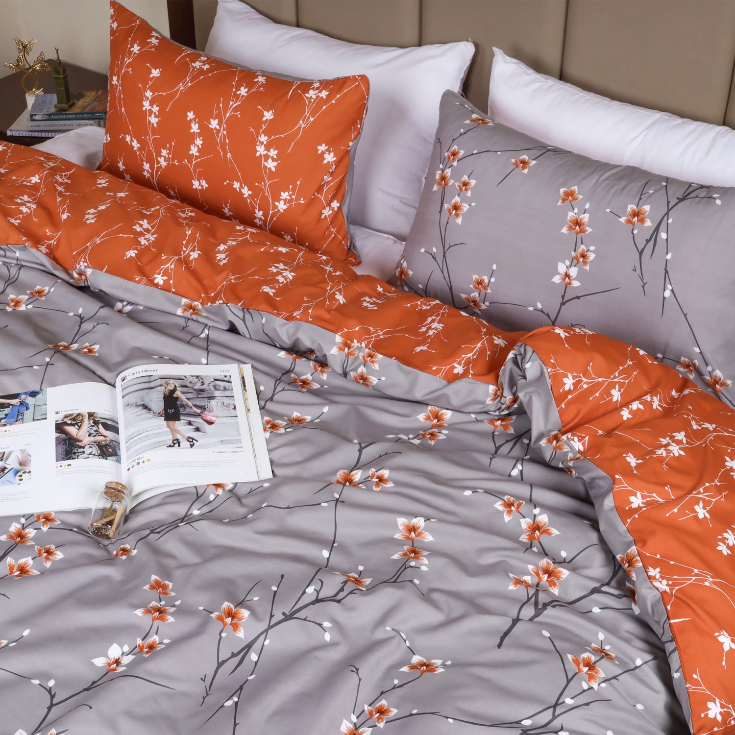 Reversible Floral Duvet Cover