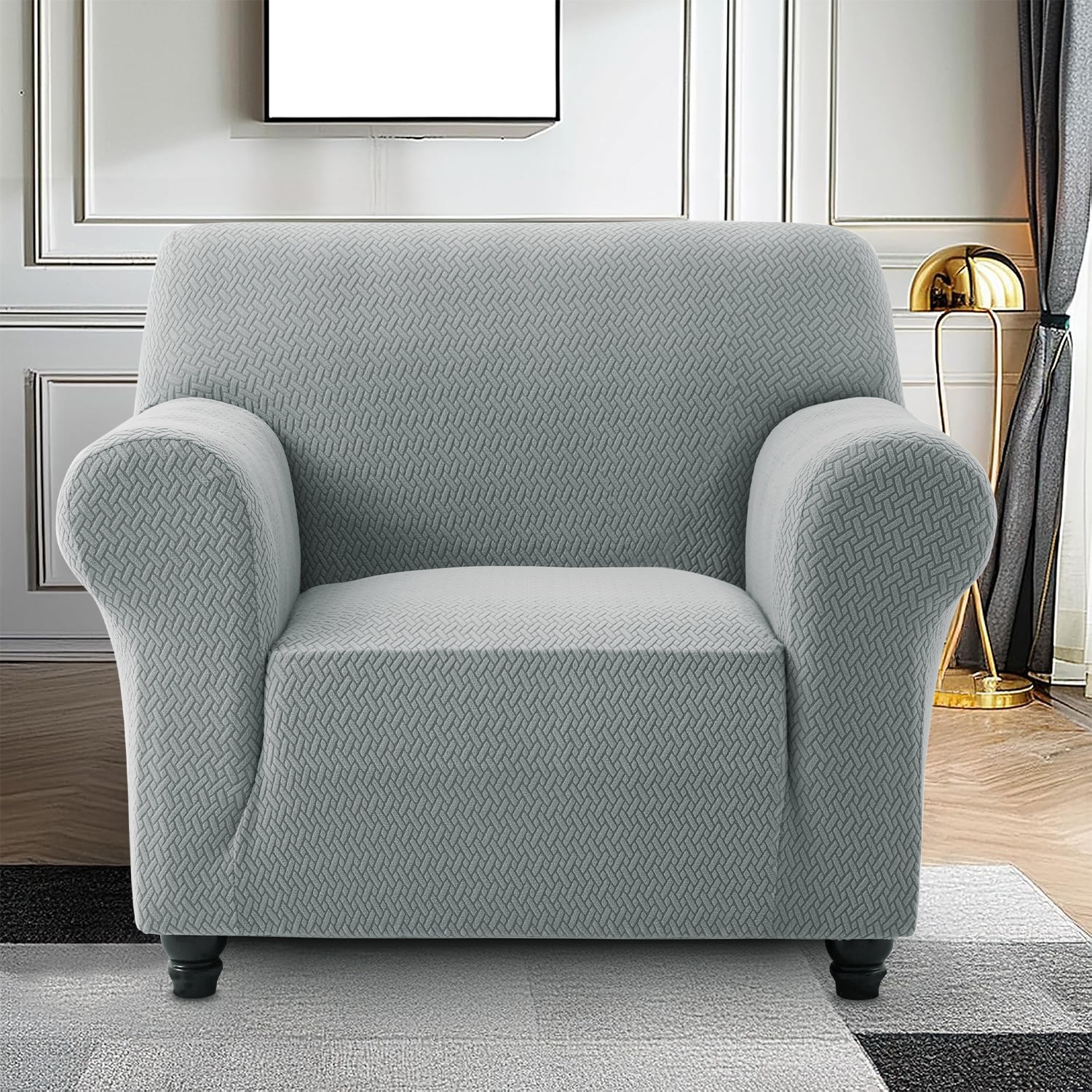 Grey 1 seater sofa cover