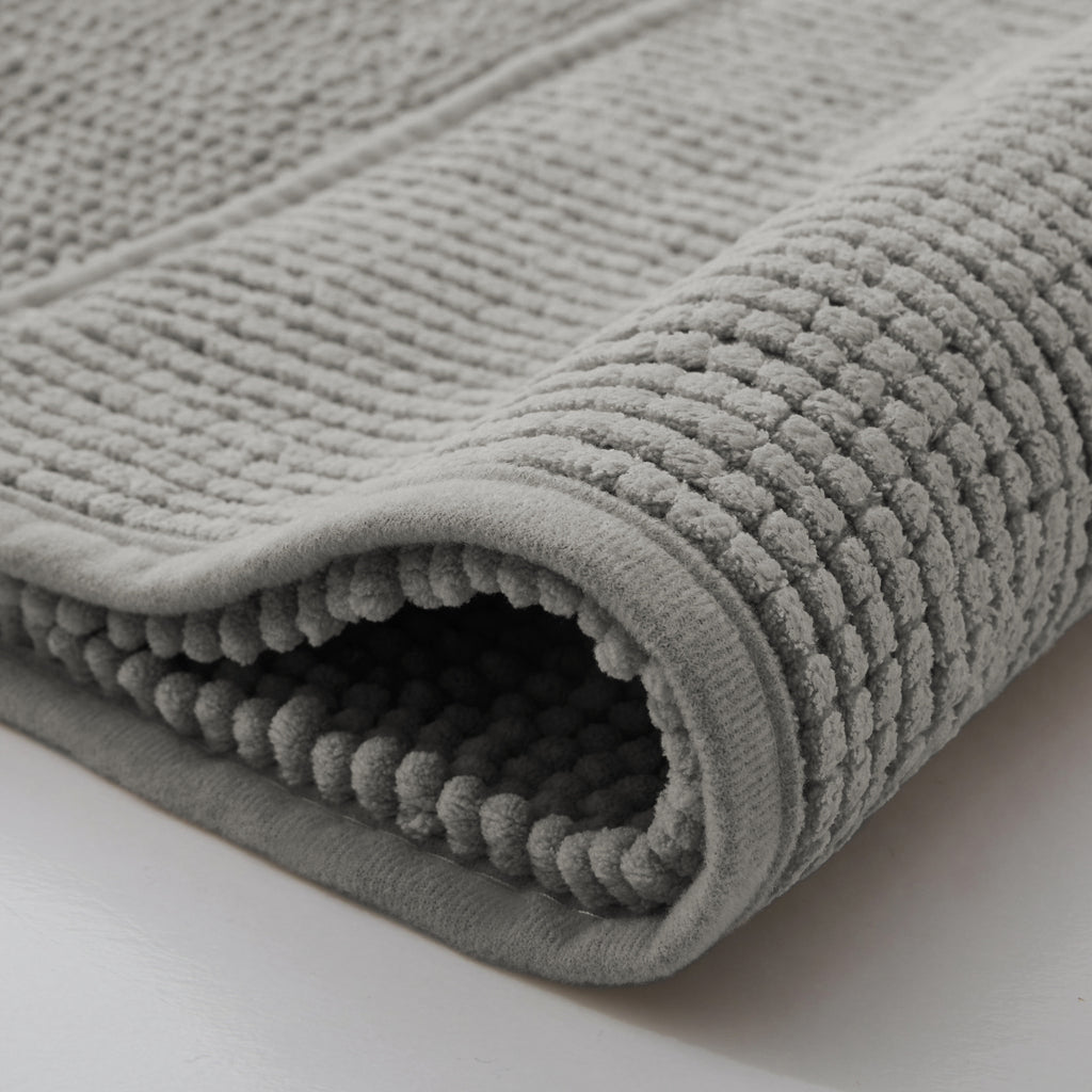 Silver Bath Mat Chenille